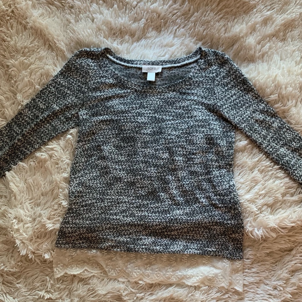 loft top with lace hem